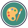 Art - image of a paintbrush and palette
